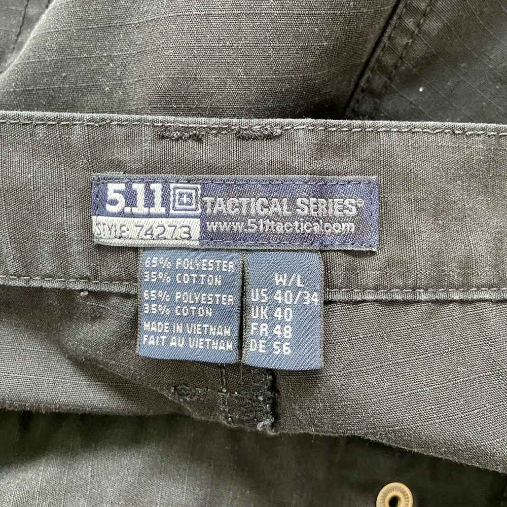 511 Tactical Mens Taclite Pro Ripstop Cargo Pants Black Size 40x34‎